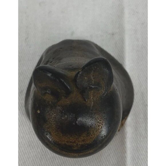 Art Pottery Toad Frog Ceramic Figurine Small Miniature Mini Signed Marie 2.25" - Picture 4 of 6